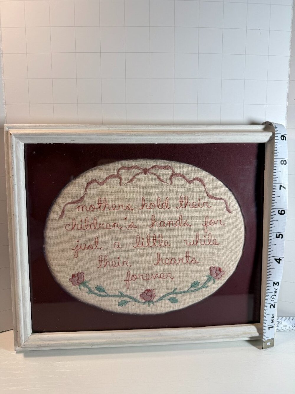 Vintage homemade cross stitch picture *889